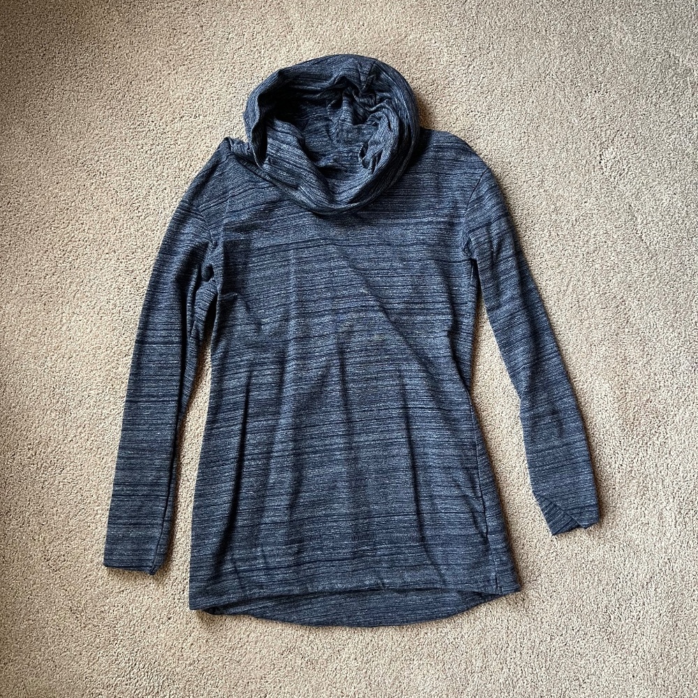 Merona Blue Gray Cowl Neck Sweater Size S